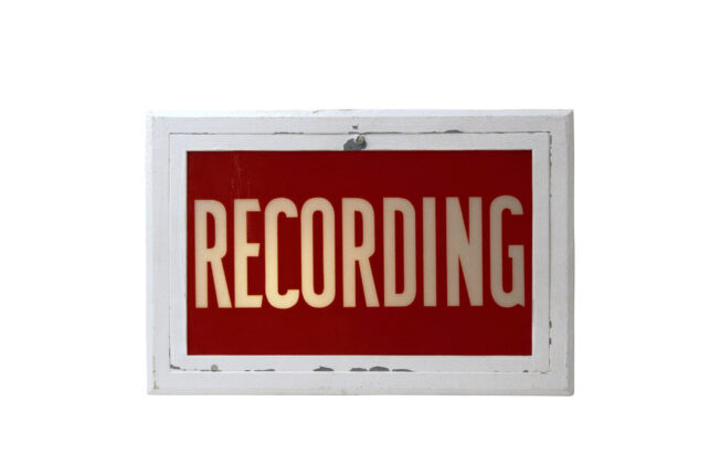 Recording sign